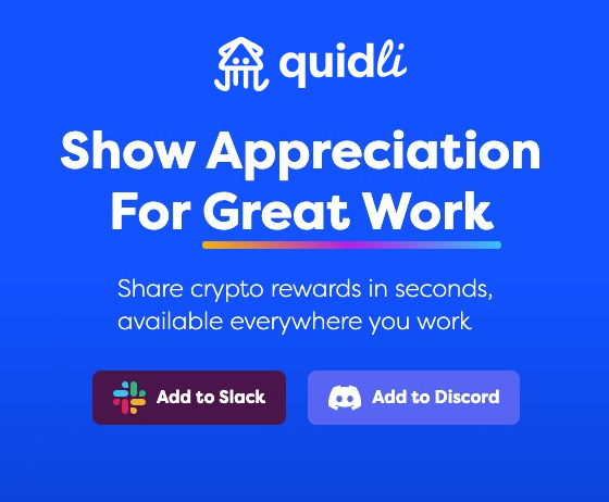 Quidli: Crypto rewards in Slack & Discord